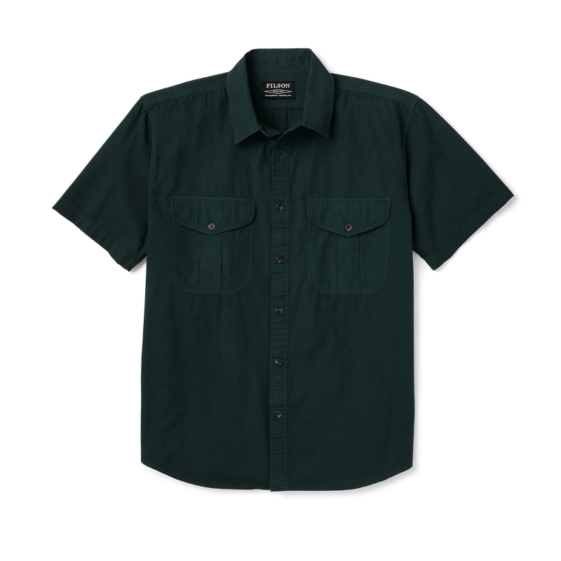 Washed Short Sleeve Feather Cloth Shirt
